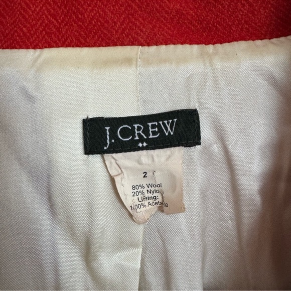 J.Crew rust orange wool blazer jacket size 2 - Picture 2 of 11